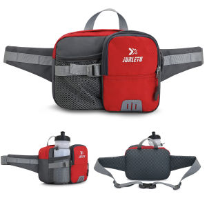 OLIKEI กระเป๋าคาดเอวกีฬากลางแจ้งพร้อมที่ใส่กระบอกน้ำกระเป๋าคาดเอวสำหรับวิ่งปั่นจักรยานเดินป่ากระเป๋าคาดเอวความจุขนาดใหญ่กระเป๋าเข็มขัดโทรศัพท์มือถือ