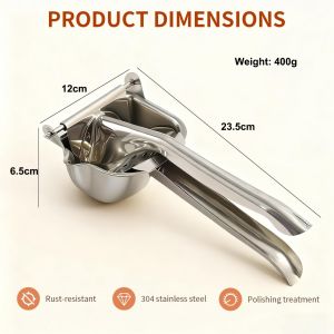 ArtLiving Stainless Steel Lemon Squeezer Citrus Juicer Hand Press Manual Squeeze Juicer