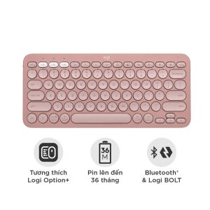 Logitech Pebble Keys 2 K380s + Pebble Mouse 2 M350s Bluetooth Combo [Bluetooth/Minimalist/Lightweight/Quiet]