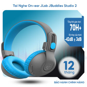 Tai Nghe Over Ear JLab JBuddies Studio 2 Choàng Đầu Chụp Tai Ko Không Dây Bluetooth Pin Trâu Chính Hãng Cho Bé Trai Gái