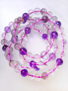 超七水晶项链 (golden strawberry quartz black strawberry quartz amethyst) super 7 s7 crystal necklace 6mm