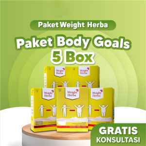 Paket 5 Box Susu Weight Herba: Membantu Anda Mencapai Berat Badan Ideal Isi 200 Gram