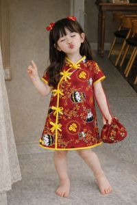 Dress Cina Lurus Pita Model Terbaru Bahan Katun Ready Usia Anak 3 Bulan-4 Tahun