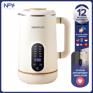Automatic multifunctional soybean milk machine 1000ML home heating wall-breaker upgraded 10-leaf cutter head juice machine