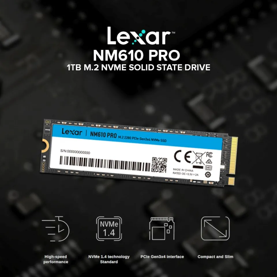 EasyPC Lexar NM610 Pro 500GB 1TB NVME Solid State Drive