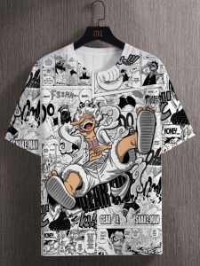 Xebeng Clothes Kaos Pria Atasan One Piece Cowok Dan Cewek Kaos Distro Lengan Pendek Baju Kaos Motif