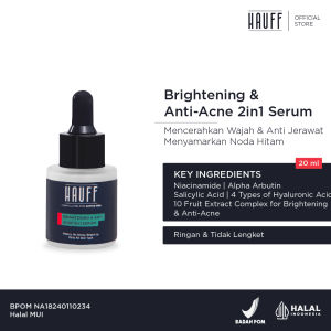 HAUFF BRIGHTENING & ANTI-ACNE 2in1 SERUM | Mencerahkan Wajah | Anti Jerawat
