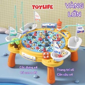 Đồ chơi câu cá điện nam châm cho bé trò chơi câu cá cho trẻ em 45 con cá 8 cần câu đồ chơi cho bé 2 3 4 5 6 tuổi