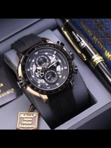 Jam Tangan Pria Tetonis 1001 Analog Chrono Sports Original Rubber