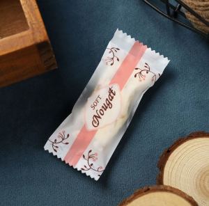 【20pcs/pack】Nougat Pink Candy Chocolate Packing Plastic Bag Self-Adhesive Door Gift Packaging