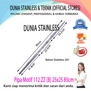 Pipa Motif 112 ZZ (B) 25x25 85cm Aksesories stainless steel tangga pagar kanopi balkon