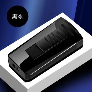 Black Smooth Premium Double Blue Jet Flame Butane Gas Lighter