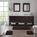 Suchtale Bathroom Rug Non Slip Bath Mat for Bathroom (16 x 24, Brown) Water Absorbent Soft Microfiber Shaggy Bathroom Mat Machine Washable Bath Rug for Bathroom Thick Plush Rugs for Shower. 