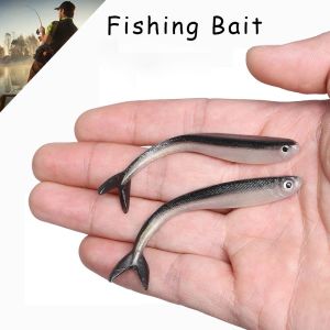SHICA 5.6cm/6.8cm/8cm Plastic Bait Jigging Maggot Jig Head Bait Fishing Accessories Worms Fish Lure Wobbler Lure Fishing Bait With Hook Soft Shrimp Fish Lure