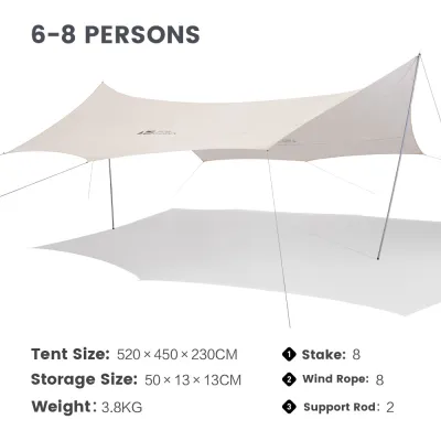 MOBI GARDEN ผ้ากันแดดกันน้ำ แคมป์ปิ้ง ปิกนิก ป้องกันยูวี กันฝน ตั้งเต็นท์เร็ว พกพาเบา
