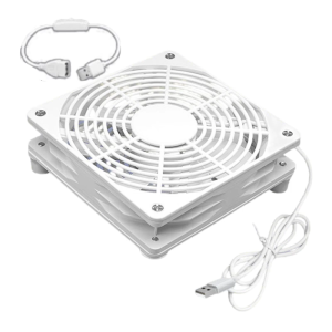 Router Cooling Fan PC Coolers TV Box Wireless Quiet USB Power 120mm Fan Protective Net for Router Modem TV Box