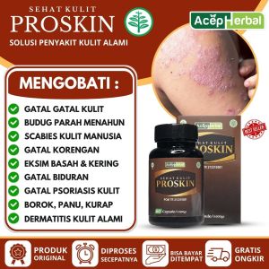 PROSKIN Obat Gatal Kulit Asli - Obat Budug - Koreng Bernanah - Scabies - Kurap - Eksim - Borok - Gatal Biduran - Gatal Prurigo - Iritasi Kulit 100% Original | Hallal Sudah Bpom