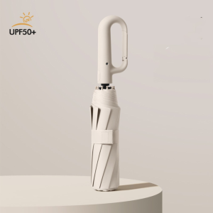 SIXIS Sọc phản quang chống gió Ô gấp ngược Gia cố Tay cầm Carabiner Ô UV  Hoàn toàn tự động Dù che nắng