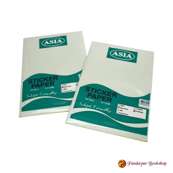ASIA Sticker Paper (A4 | 80 GSM | Inkjet Friendly) | Lazada Philippines