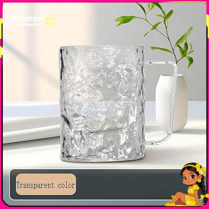 【Walmart】High Aesthetic Glacier Pattern Tumbler Clear Glass Toothbrush Holder for Bathroom Large Capacity Rinse Cup Japanese Style Frosted Design for Couples Adults Kids Home
