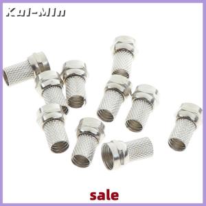 Kui-Min 10ชิ้นตัวเชื่อมต่อแบบสกรู75-5 F สำหรับทีวีดาวเทียม RG6เสาอากาศสายโคแอกซ์
