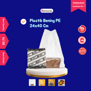 Kantong Kresek PE Bening Ukuran 24x40 Cm - 50 Pcs