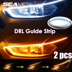 1 Cặp DRL Cực êm Xe LED Chạy Ban Ngày ống Dẻo đèn LED Thanh Chống Nước Hướng Dẫn Xi Nhan