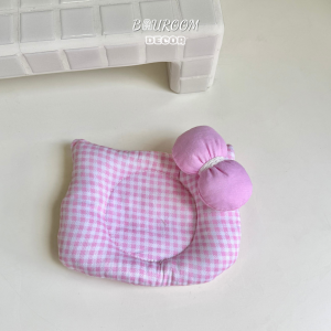 Miếng Lót Ly Chần Bông Cute Tạo Hình Tai Mèo Thắt Nơ Dễ Thương (ảnh thật)(có sẵn)