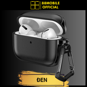 Vỏ Bảo Vệ Ốp AirPod Shen Vân Da Chống Trượt Chống Trầy Sạc Không Dây I 88Mobile