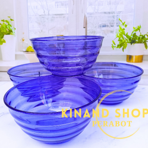 Promo 4 PCS MANGKUK MEWAH KRISTAL ULIR 7 INCH TEBAL TAHAN PANAS