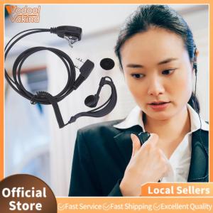 【Vakind】 2 PIN Earpiece Headset PTT MIC Interphone Earphone Earpiece 1M Walkie Talkie Headset with Microphone Walkie Talkie Earbud for Baofeng