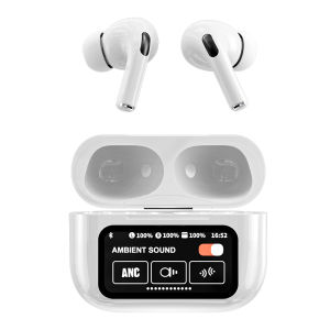 Mocho COD Headset Bluetooth Full Bass LED Touch A9PRO ANC/ENC BT Smart Screen Active Noise Reduction