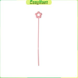 CozyNest Reusable Silicone Straw Cleaner Brush Straw Cleaning Brush Extra Long Straw Brush