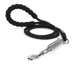 HATELI Pet Dog Leash EVA Dog Nylon Reflective Spring Explosion-Proof Traction for Leash Dog Large Medium Small Rope 1.5M Long Chain