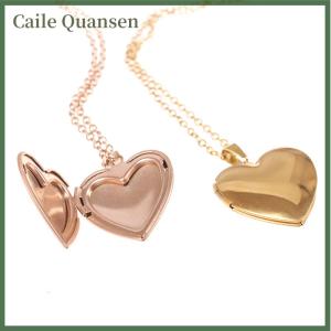 Caile รักหัวใจจี้จี้สำหรับผู้หญิงผู้ชาย openable กรอบรูปสร้อยคอ