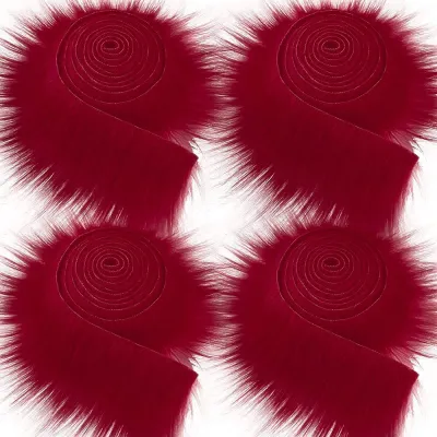 XYS9418888 1.5M Gift DIY Crafts Winter Costume Fluffy Soft Trimming Long Plush Fur Fabric Faux Fur Ribbon Tapes Plush Fur Stripe Trim Fabric Roll