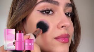 EELHOE  Fruit Jelly Blush Lipstick Stick   Easy-to-apply lip tint stick for even skin tone brightening and color rendering for lazy makeup application