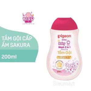 Tắm Gội Dịu Nhẹ 2 in 1 cho bé Sakura Pi.geon 200ML/700ML