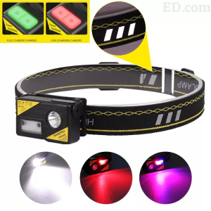 ED New Design Super Bright Rechargeable XPG LED Headlamp with Sensor Switch Multifunctional LED Headlight
