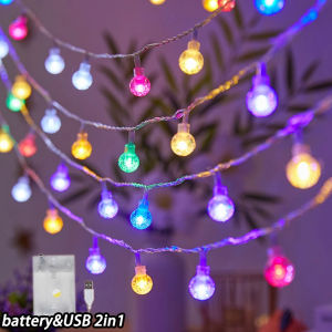 10M 80LED Fairy Lights LED String Light Bulb Battery Operated Light For Tree Garden Party Home Decor Hari Raya Decoration