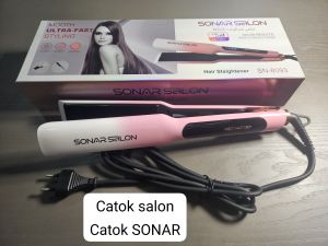 Catokan SONAR SN-8093 Curly Rambut Wanita Straightener Pelurus Rambut Ion