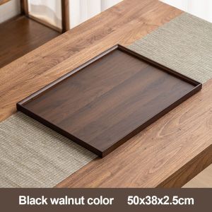 NEXTYOO Hình chữ nhật Khay gỗ tre Tre tự nhiên Phong cách cổ điển Khay đựng thức ăn Khay trang trí Khay phục vụ Trang chủ