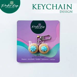 3D Keychain Unique Colourful Icing Gem Biscuits Cute and nostalgic designs (limited edition)