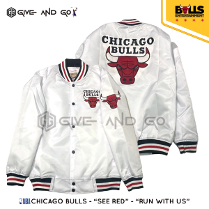 Jaket Varsity Bomber Pria Wanita NBA Chicago Bulls Series