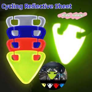 NEW Triangle Bicycle Reflective Patch Portable Safety Tail Light Reflector Bicycle Accessories