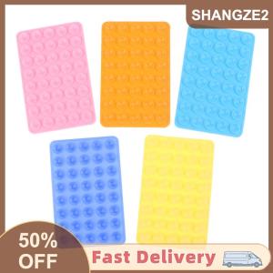 【E-WOITD】 แผ่นดูดติดด้านหลัง1ชิ้นสำหรับแผ่นยึดติด40แผ่นดูดซิลิโคนสองด้านสำหรับยึดติดกับโทรศัพท์มือถือ