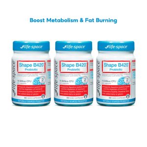 Life-Space Shape Bifidobacterium Lactis B420 Plus Capsule 15 Billion CFU 2 Strains  General Health Supplement for Healthy Lifestyle & Wellbeing  Daily Vegetable Capsule No Added Dairy Gluten