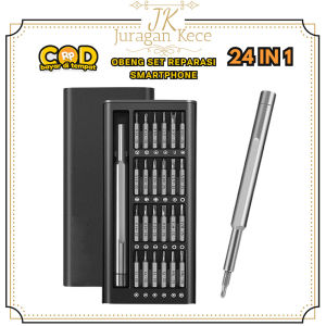 JUKE Obeng Set 24in1 Obeng Magnet Multifungsi Isi 24 Screwdriver Obeng Servis Hp Jam Magnetic Elektronik