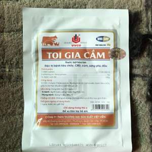 Freeship Tuấn thuốc thú y TOI GIA CẦM gói 50 g tiêu chảyCRDcúmsưng phù đầu