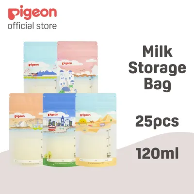 Babymommy👶Pigeon Breastmilk Storage Bags 120ml 180ml Lansinoh Breast Milk Storage Bags 25pcs 50pcs